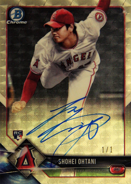 2018 Bowman Chrome Shohei Ohtani Superfractor Autograph