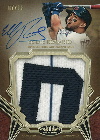 2019 Topps Tier One Baseball Prodigious Patches Autographs Eddie Rosario