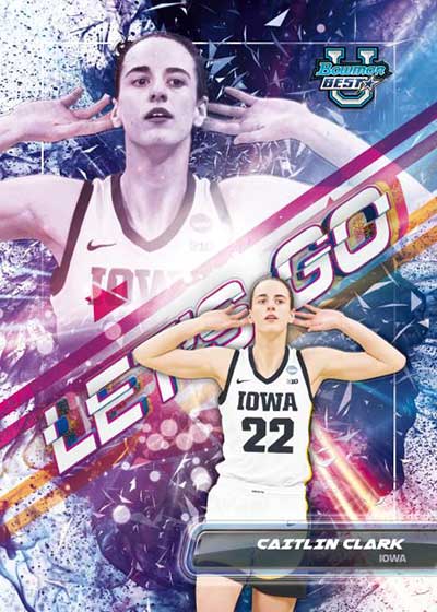 2023-24 Bowman Best University Basketball Let's Go Caitlin Clark